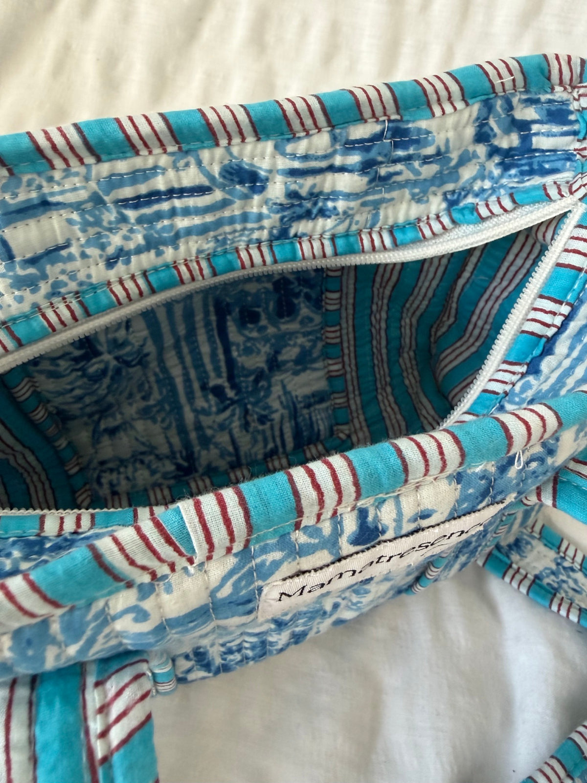 Blue Palm Mini Bag