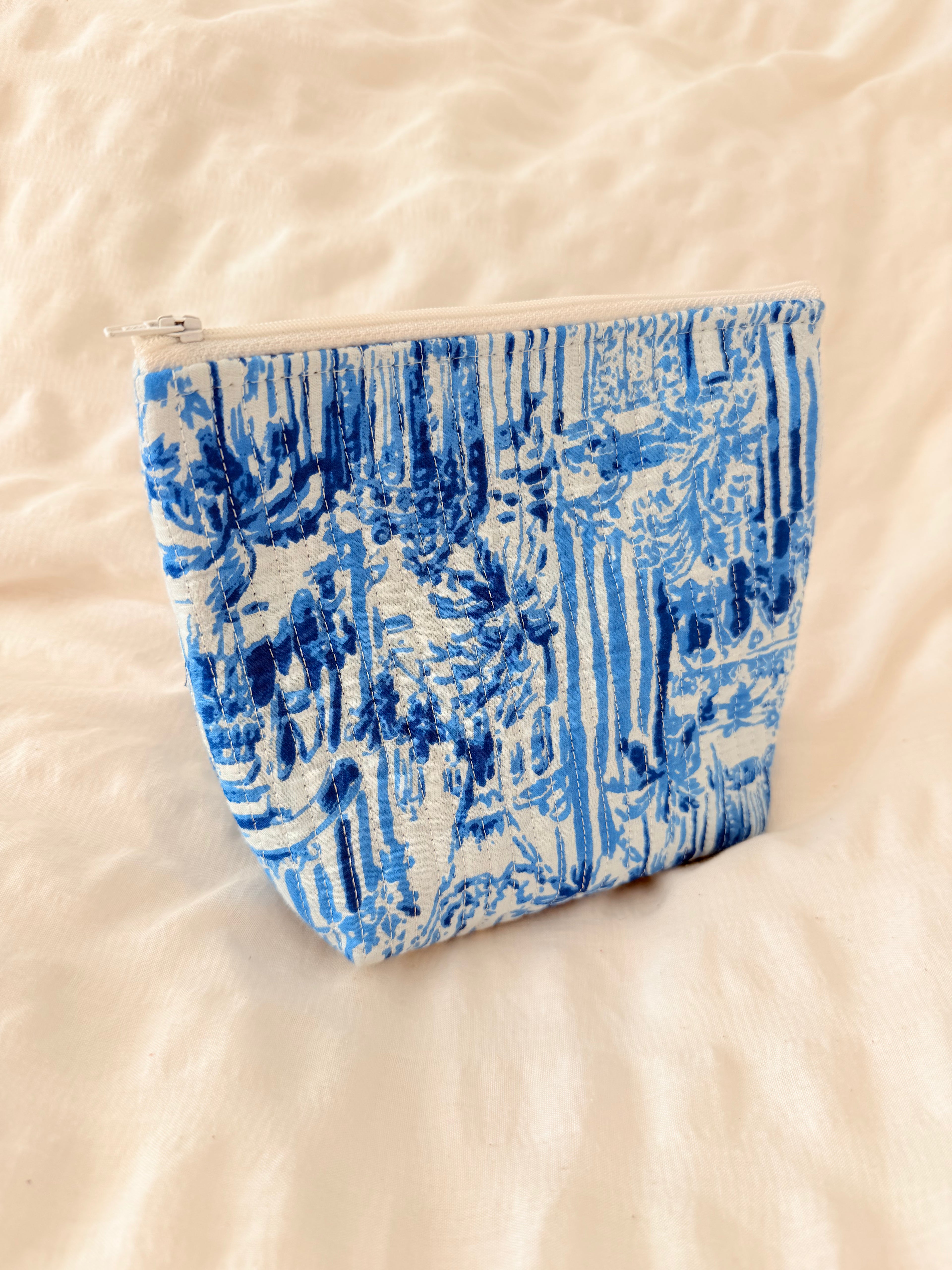 Blue Palm Pouch