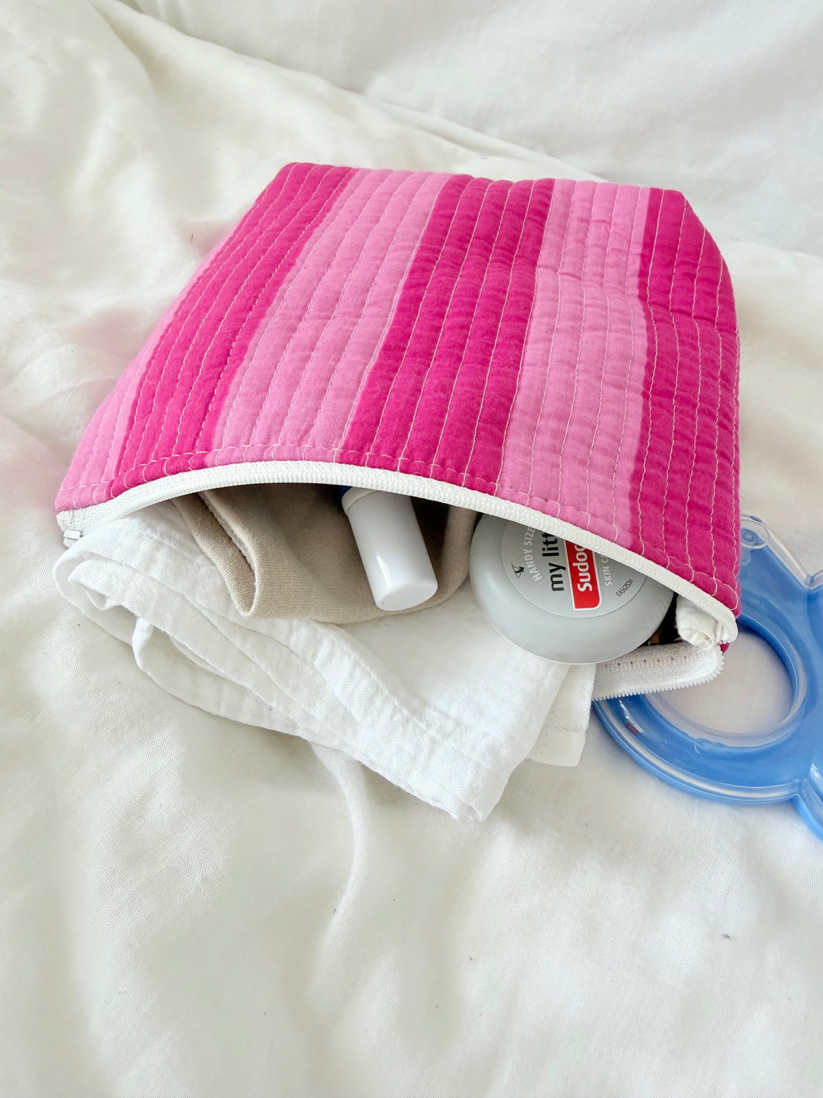 Striped Pink x Leopard Pouch