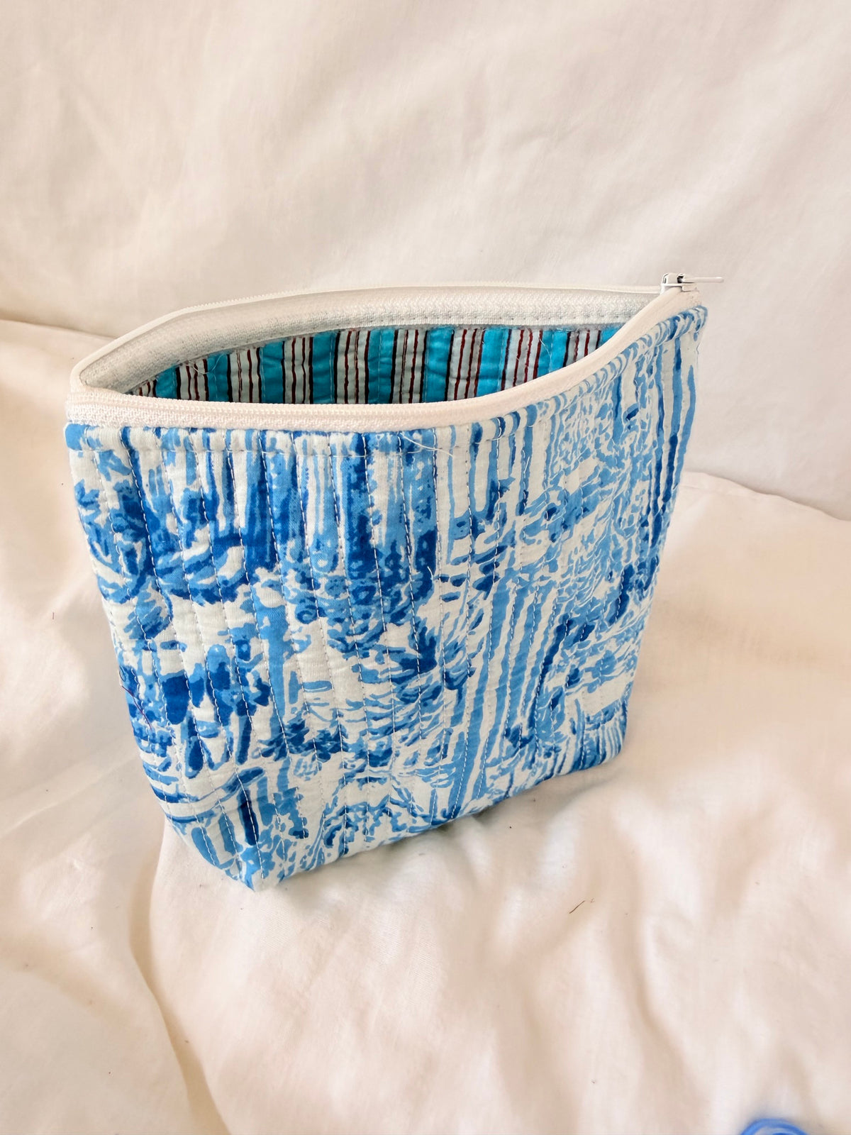 Blue Palm Pouch