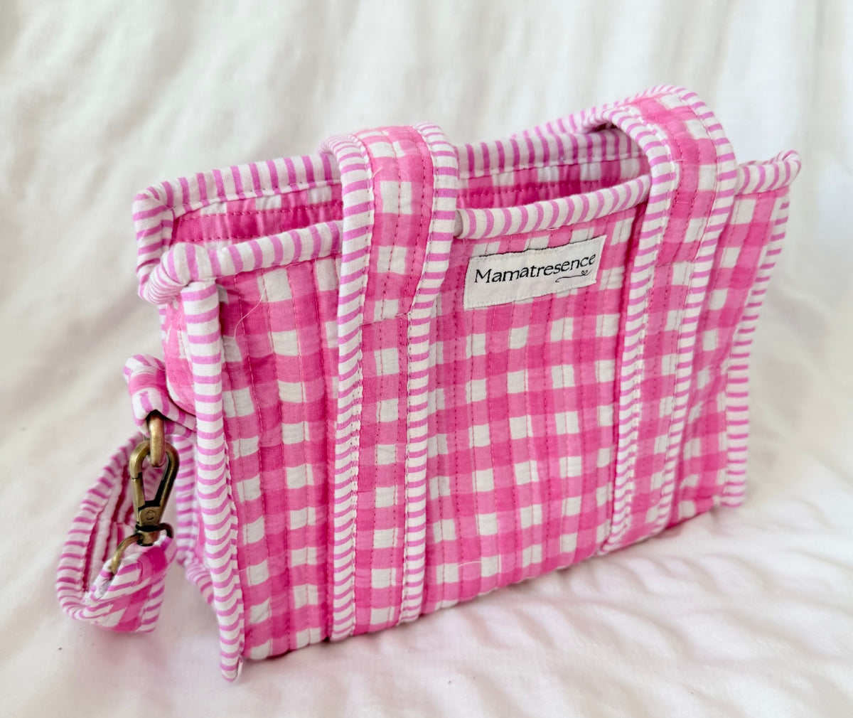 Pink Checkered Mini Bag
