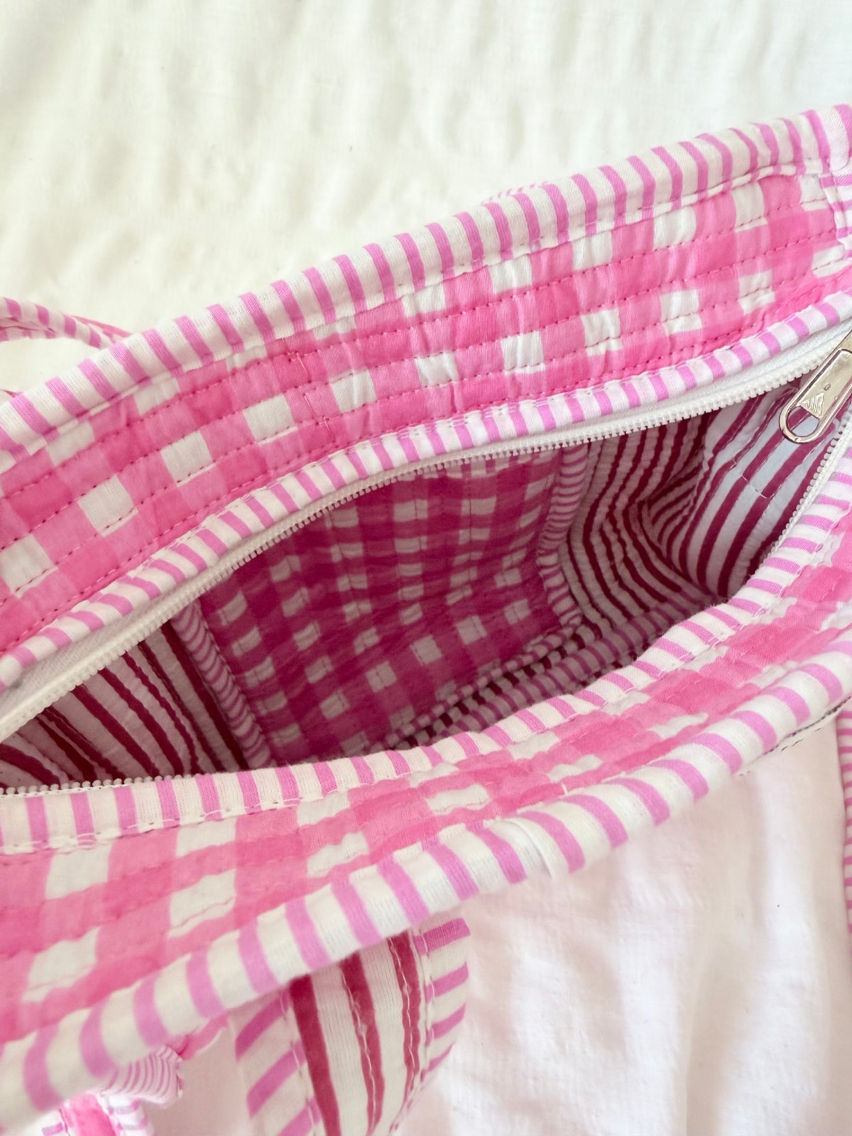 Pink Checkered Mini Bag